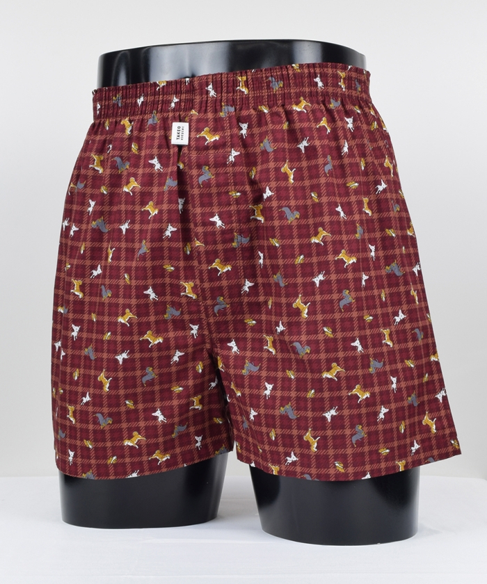 布帛前開きトランクス（貼り付けゴム仕様） 0608-04(M2520280)｜HANKYU