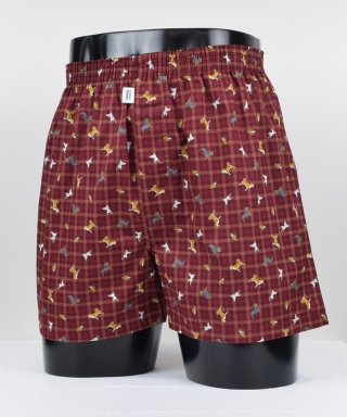 布帛前開きトランクス（貼り付けゴム仕様）　0608-04