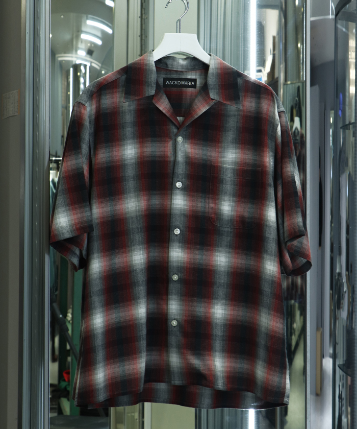 OMBRE CHECK OPEN COLLAR SHIRT S/S（TYPE-2） 25SS-WMS-OC03(M2520398