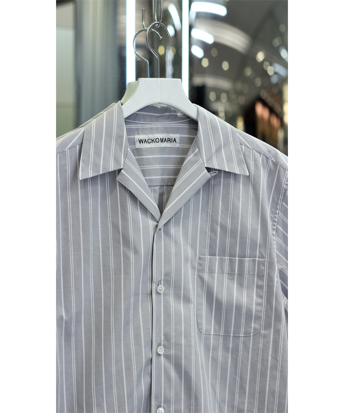 STRIPED OPEN COLLAR SHIRT S/S（TYPE-3） 25SS-WMS-OC19(M2520407