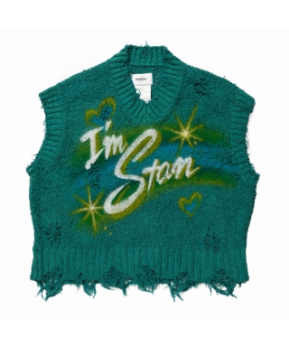 AIRBRUSH COTTON KNIT VEST　25SS52KN179
