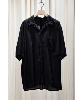 KHADIコットン 半袖オープンカラーシャツ　B01-02012