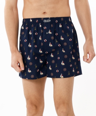 Woven Boxer Nautical Marine Printed　RM4-B202