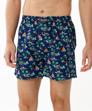 Woven Boxer Island Scenic Printed　RM4-B205