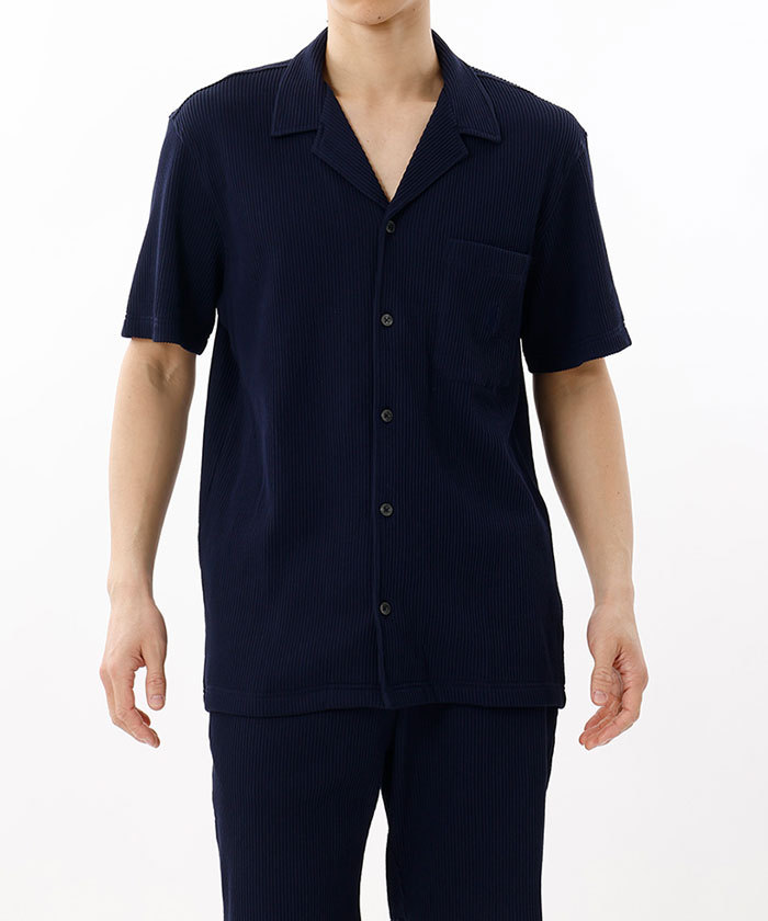 Knit Seercuker PJ Top Short Sleeve RM8-B208(M2530052)｜HANKYU