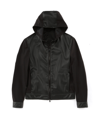 テックレザーフーディ　JURI HOODIE TECH