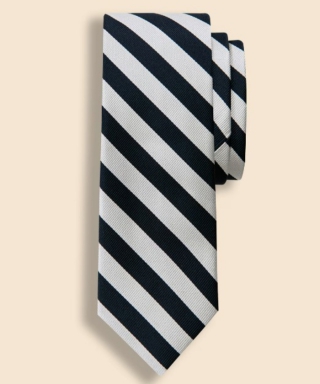 シルク ガードストライプ レップタイ Made in USA