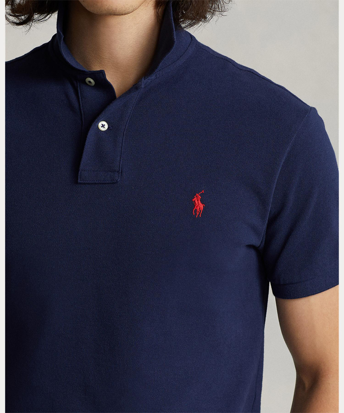 stone  スリムフィットポロシャツ カスタム スリム フィット メッシュ ポロシャツ MNPOKNI1N820345