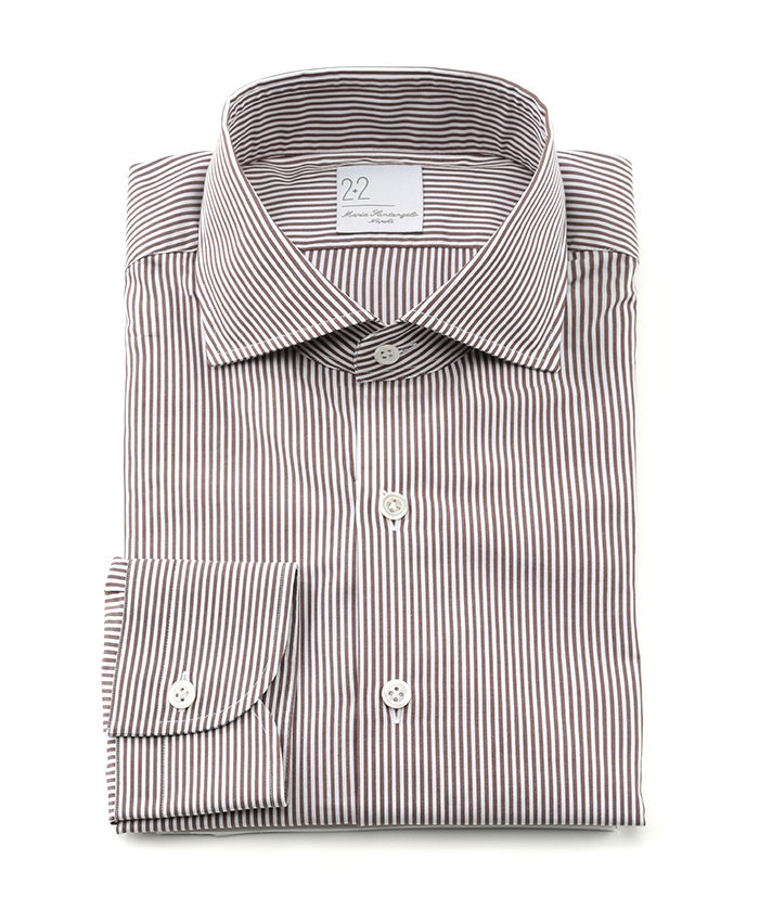 ストライプ セミワイドカラーシャツ 18/PR00(M2560006)｜HANKYU MEN'S