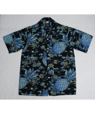 アロハシャツ　BigPineappleBlack