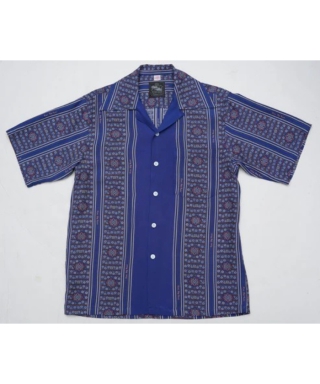 アロハシャツ　DukeBorderMarineBlue