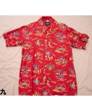 アロハシャツ　HawaiianIslandRed
