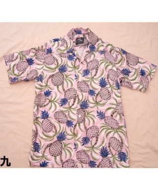 アロハシャツ　ModernPineapplePurple