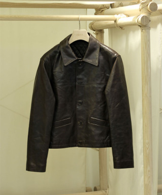 HEAVY LAMB LEATHER BLOUSON　A25AB02LA