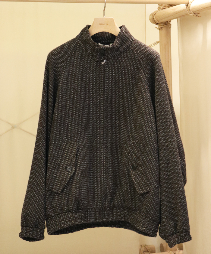 ジャケット・アウター ALPACA WOOL SILK TWEED ZIP BLOUSON 4 LIDNM / Llife ONLINE STORE / ALPACA SILK TWEED ZIP