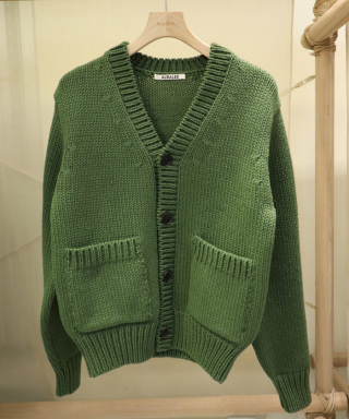 WOOL CASHMERE FELTED KNIT CARDIGAN　A25AC01FW