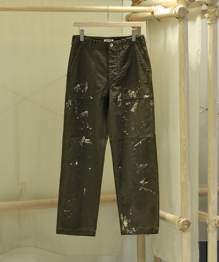 WASHED BAGGY SATIN BLEACHED BAKER PANTS A25AP01BP(M2570065