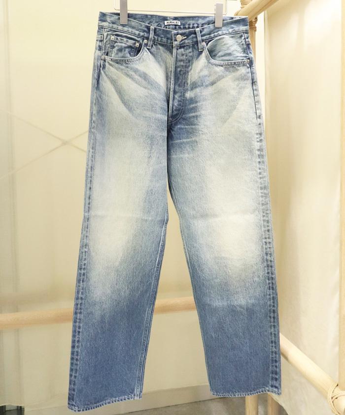 SELVEDGE FADED HEAVY DENIM WIDE PANTS A25AP03DH(M2570085)｜HANKYU
