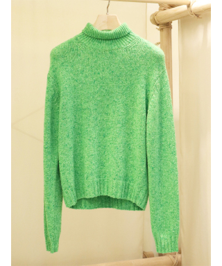 CASHMERE MELANGE KNIT TURTLE　A25AT02AR