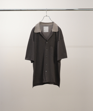 OPEN COLLAR KNIT S/S SHIRT　ANC-KN20