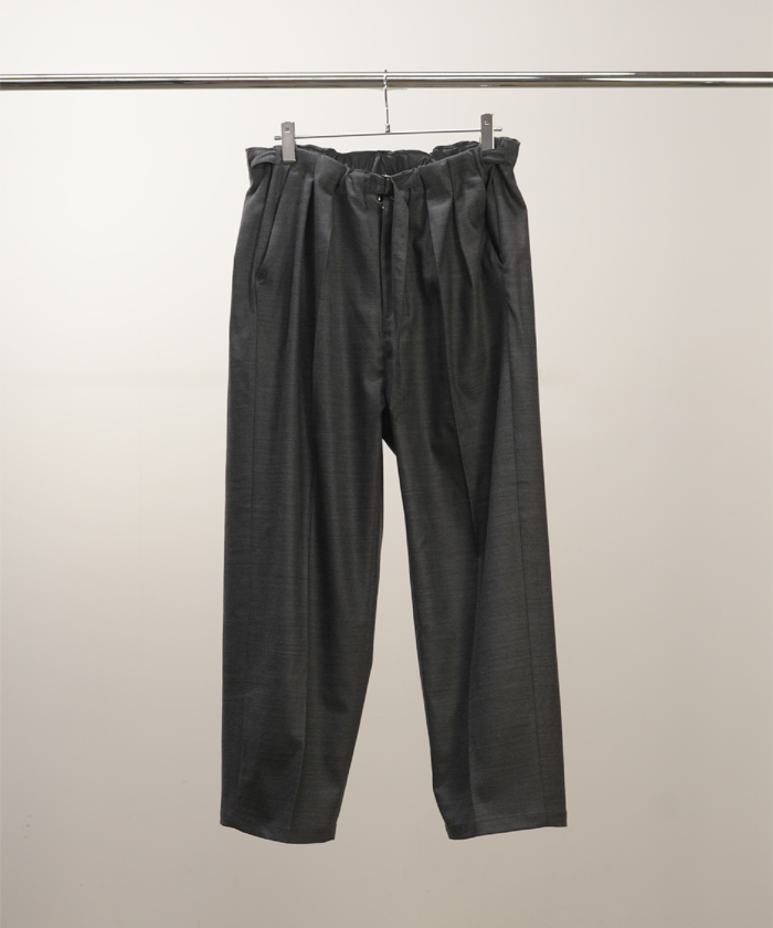 パンツ ANCELLM BACKSATIN BELTLESS SLACKS BACKSATIN BELTLESS SLACKS(BLACK) – ANCELLM