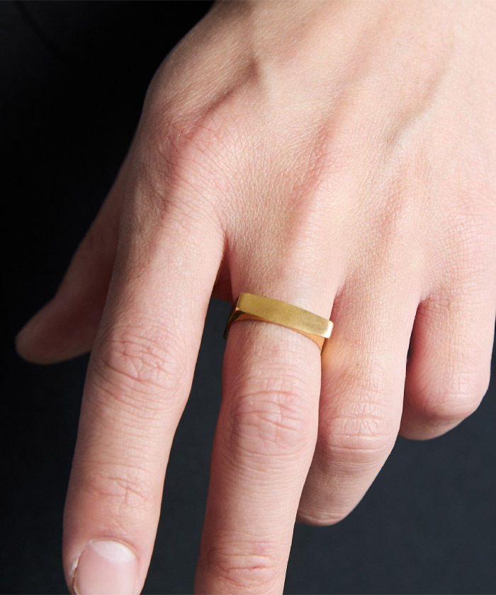 [韓国人気ジュエリー] Rough Textured Wish Ring Gold Stargazer |結婚指輪(マリッジリング)