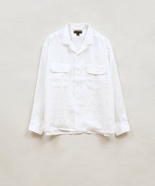 OPEN COLLAR SHIRT - HEMP　80500010201