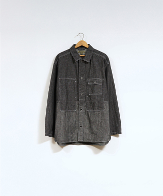 UTILITY SH TYPE2 10oz DENIM BK　80510010115