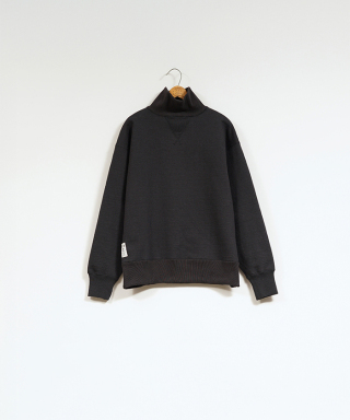 HIGH NECK SWEAT SHIRT BLACK　80510020142
