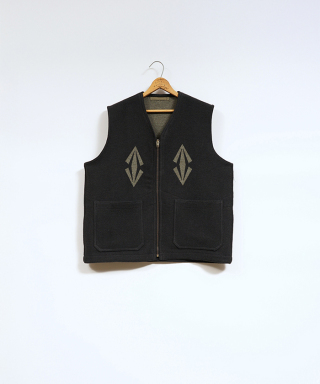 ZIP UP VEST RAG JACQUARD　80510070000