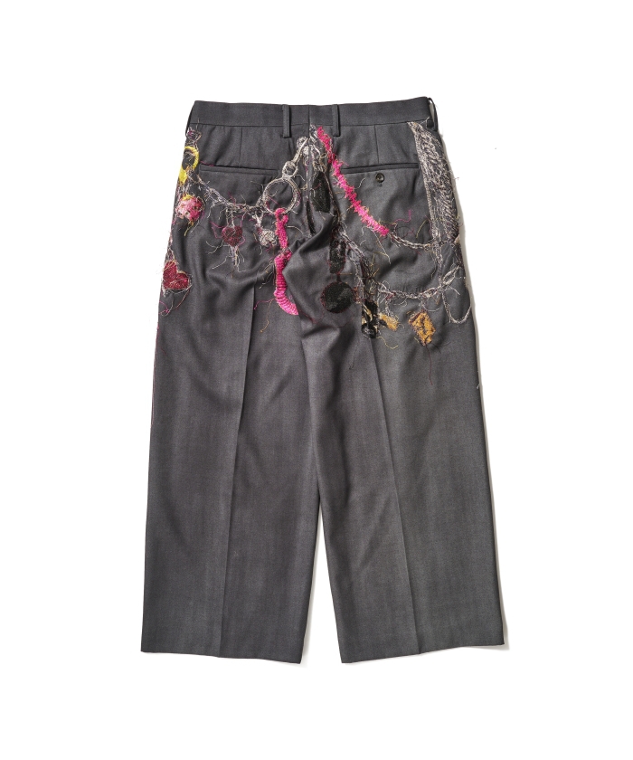 EMBROIDERED CHAIN TAILORED TROUSERS 25AW16PT320(M258N008