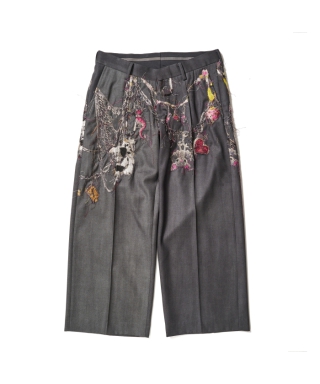 EMBROIDERED CHAIN TAILORED TROUSERS　25AW16PT320