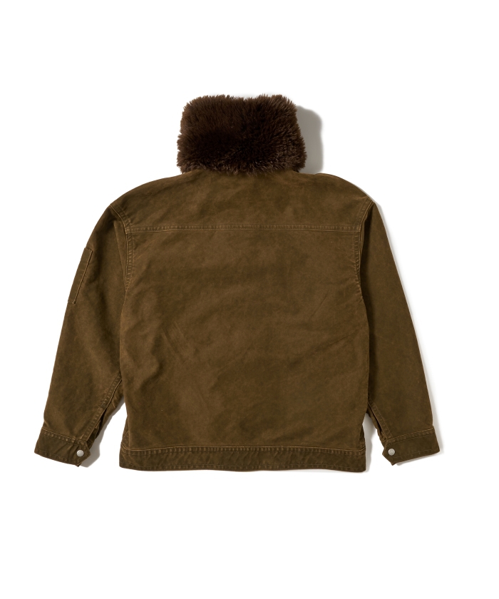 ジャケット・アウター m-3SHAREEF 19AW FUR JACKET FAUX FUR-COLLAR WORKERS JACKET 25AW29BL240(M258N013)｜HANKYU