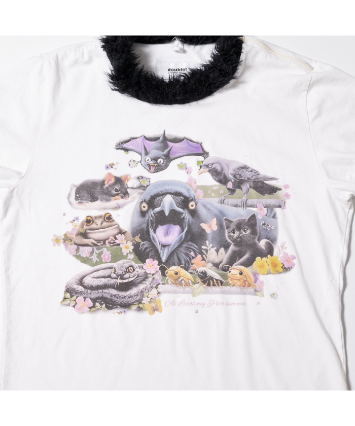 FURRY COLLAR ZIP-UP T-SHIRT 25AW52CS407(M258N025)｜HANKYU