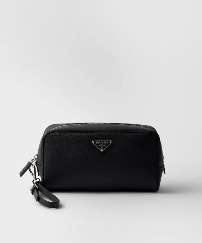 【美品✨正規品 PRADA】 巾着バッグ　ポーチ　サフィアーノレザー 楽天市場】巾着 バッグ 革（ブランドプラダ）の通販