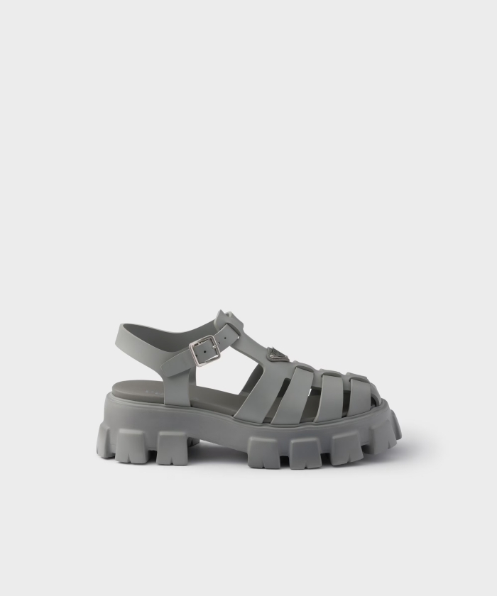 プラダ モノリス ラバー サンダル サイズ8 完売品✨ PRADA プラダ モノリス ラバー サンダル サイズ8