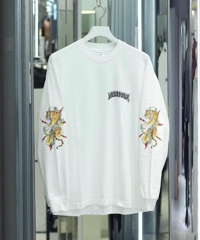 TIM LEHI / WASHED HEAVY WEIGHT CREW NECK LONG SLEEVE T-SHIRT