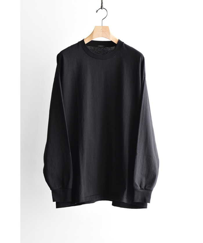 GroundYコットンジャージースクエアTロングスリーブ　ブラック　M コットンジャージ 長袖Tシャツ C03-05004(M258N247)｜HANKYU MEN'S
