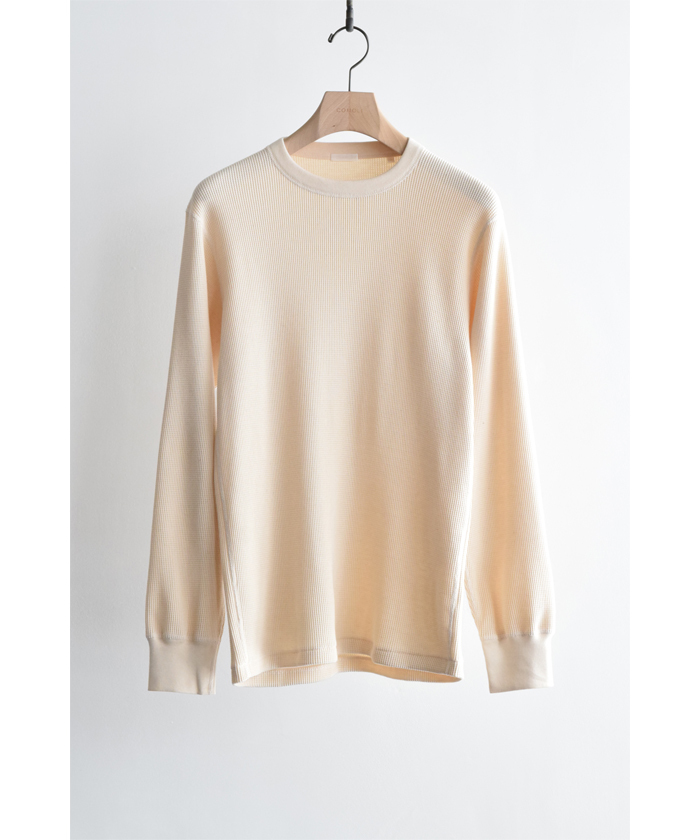 コットンカシミヤ ワッフル長袖クルー C03-05018(M258N257)｜HANKYU