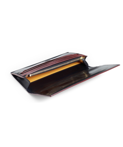 さっちページ SHELL CORDOVAN 2（シェルコードバン2）ファスナー小銭入れ付き長財布
