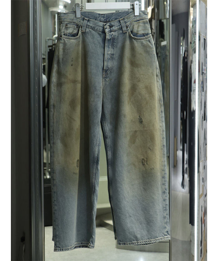 パンツ Acne Studios 2023 penicillin 28/30 直営店☆Acne☆2023 Penicillin ダメージ ワイド バギージーンズ (Acne