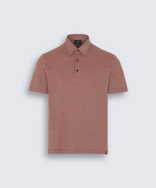 ブリオーニ ポロシャツコットン100% 上質コットン100%のドレスポロシャツ/レギュラーカラー/ネイビー