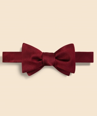 シルク ソリッド レップボウタイ Made in USA