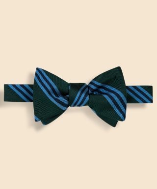 シルク BB#1ストライプ レップボウタイ Made in USA