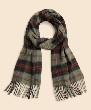 カシミヤ ハンティングプレイド マフラー