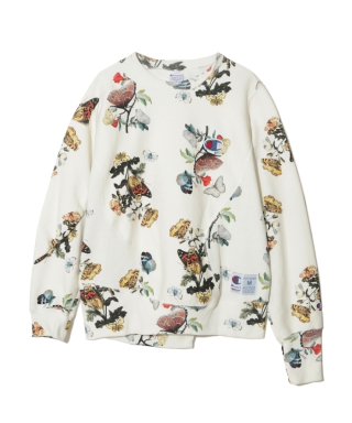 BF総柄11.5ozCP裏毛ﾋﾞｰｽﾞ刺繍ｱｼﾝﾒﾄﾘｰ切替PO【Champion】　UC2E1801-2