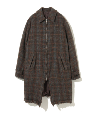 縮絨ｳｰﾙﾁｪｯｸｽﾃﾝｶﾗｰｺｰﾄ　UC2E4301