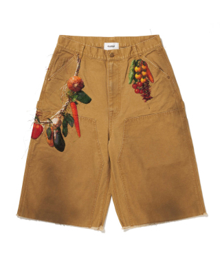 VEGETABLE EMBROIDERY CUT-OFF PANTS　26SS19PT350
