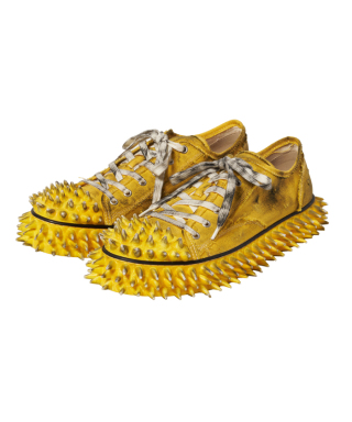 DIRTY SPIKE TOE CAP CANVAS SNEAKER　26SS76FT67