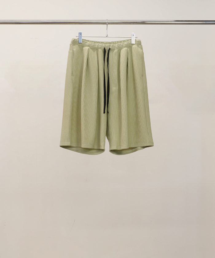 WRINKLED STRIPE TUCK SHORT PANTS ANC-PT125(M25DT072)｜HANKYU MEN'S